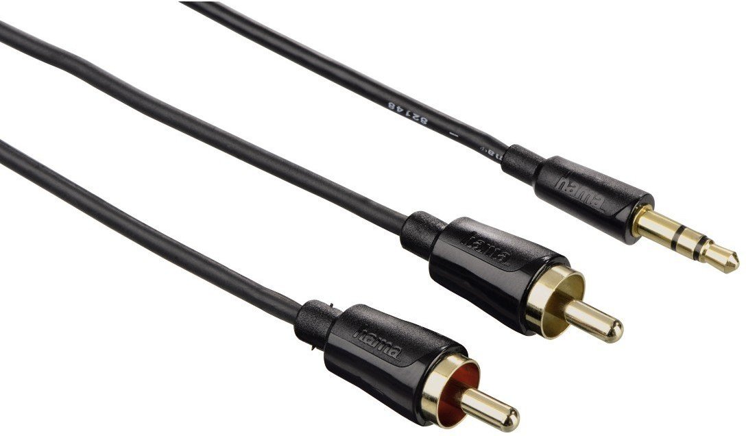 Audio-Kabel "Flexi-Slim", 3,5-mm-Klinken-Stecker Stereo - 2 Cinch-St, 1,5 m (00122302)