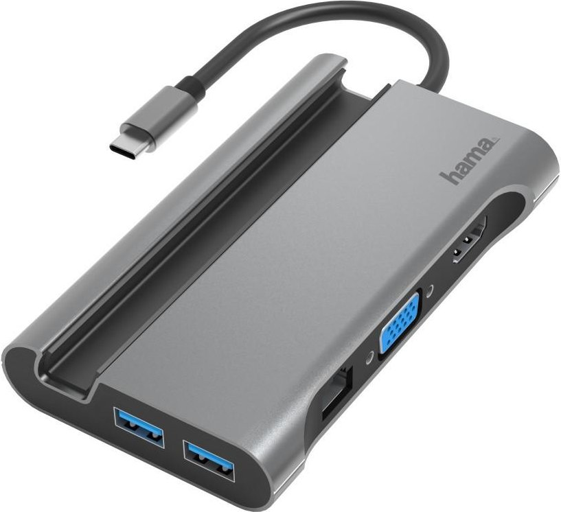 USB-C-Hub, "Connect2Mobile", Multiport, LAN/Ethernet, 7 Ports (00200102)
