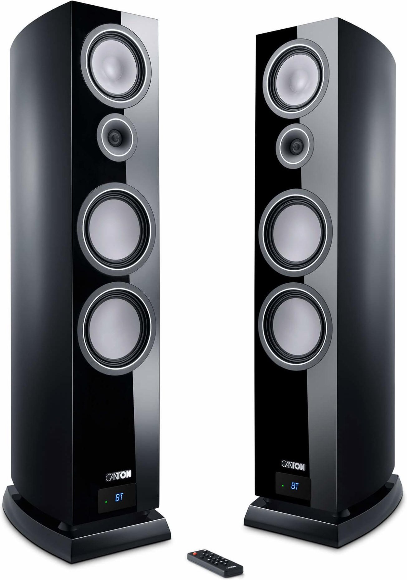 Wireless Aktiv-Lautsprecher Smart Vento 9 S2 schwarz high gloss Set Standlautsprecher