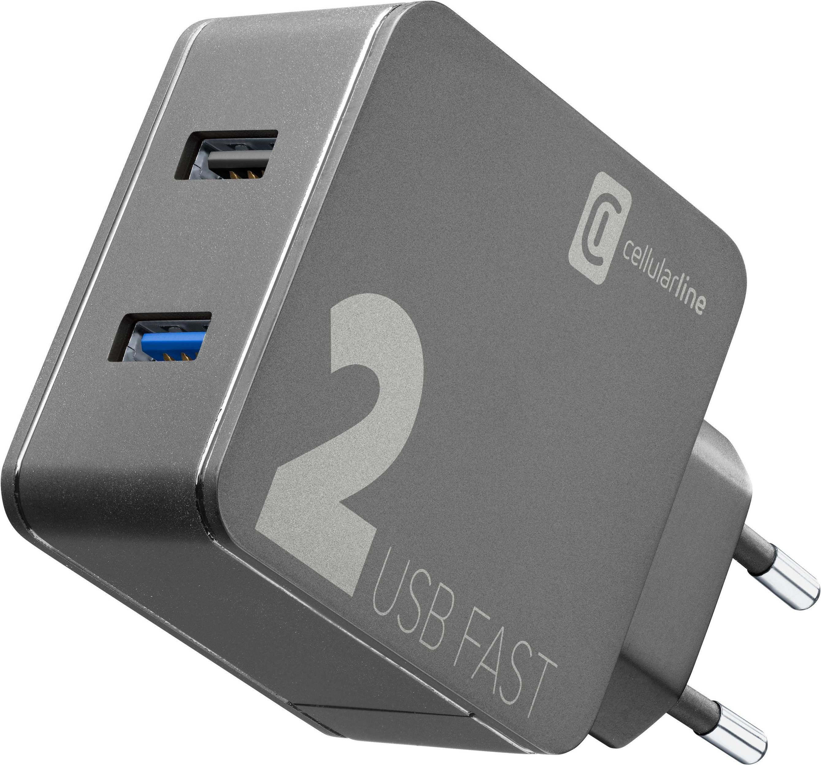 USB Multipower 2 FAST Reiselader Black (60051) Ladegerät (USB-A)