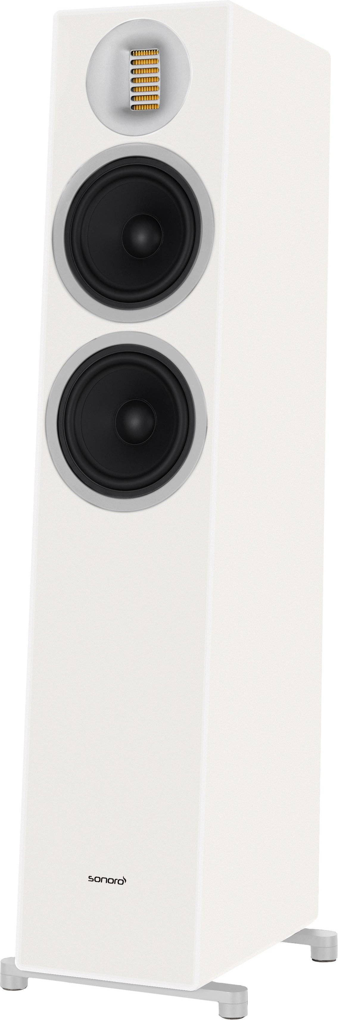 Grand Orchestra Weiß (matt)/silber Paar Standlautsprecher