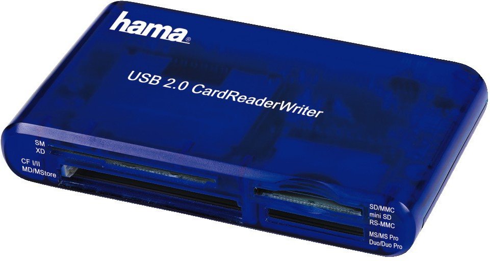 USB-2.0-Multi-Kartenleser "35in1", Blau (00055348)