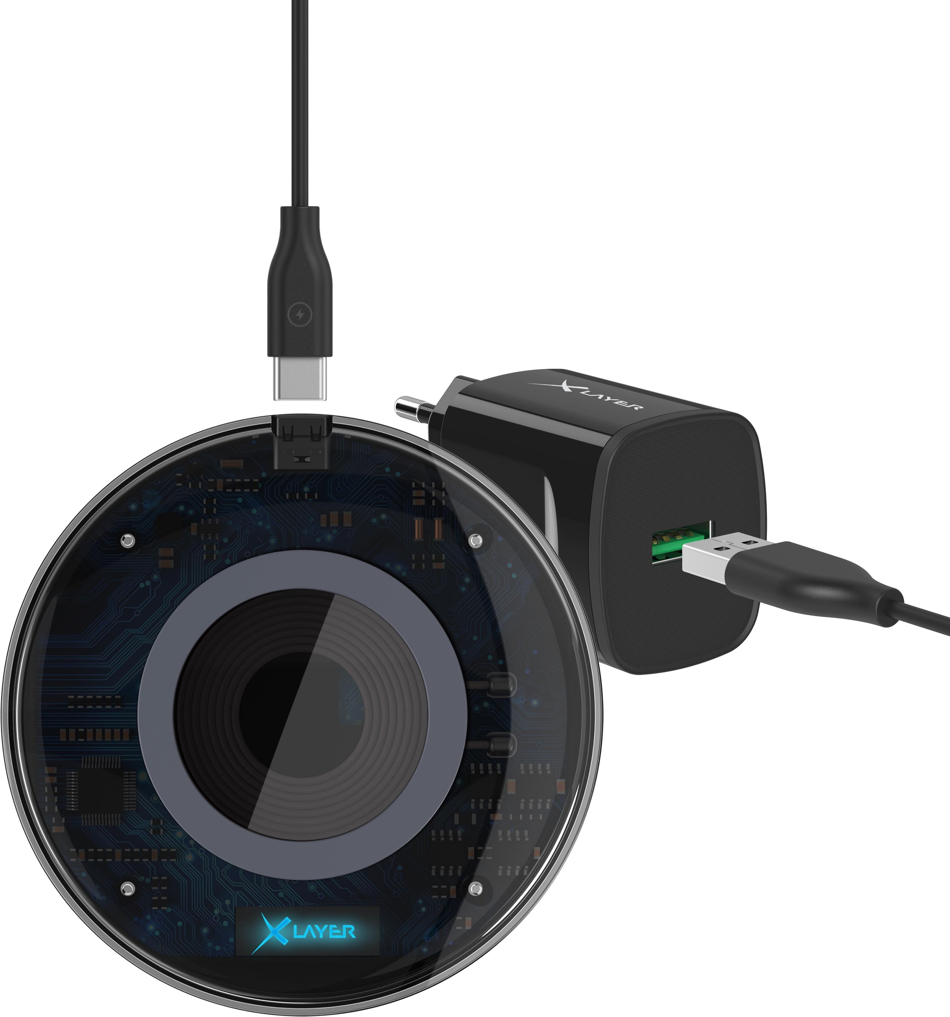 Discover 10 Watt Qi Wireless Charging Ladepad schwarz