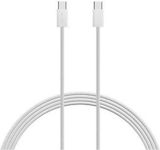 feingewebtes Apple Kabel USB-C auf USB-C 2 Meter White
