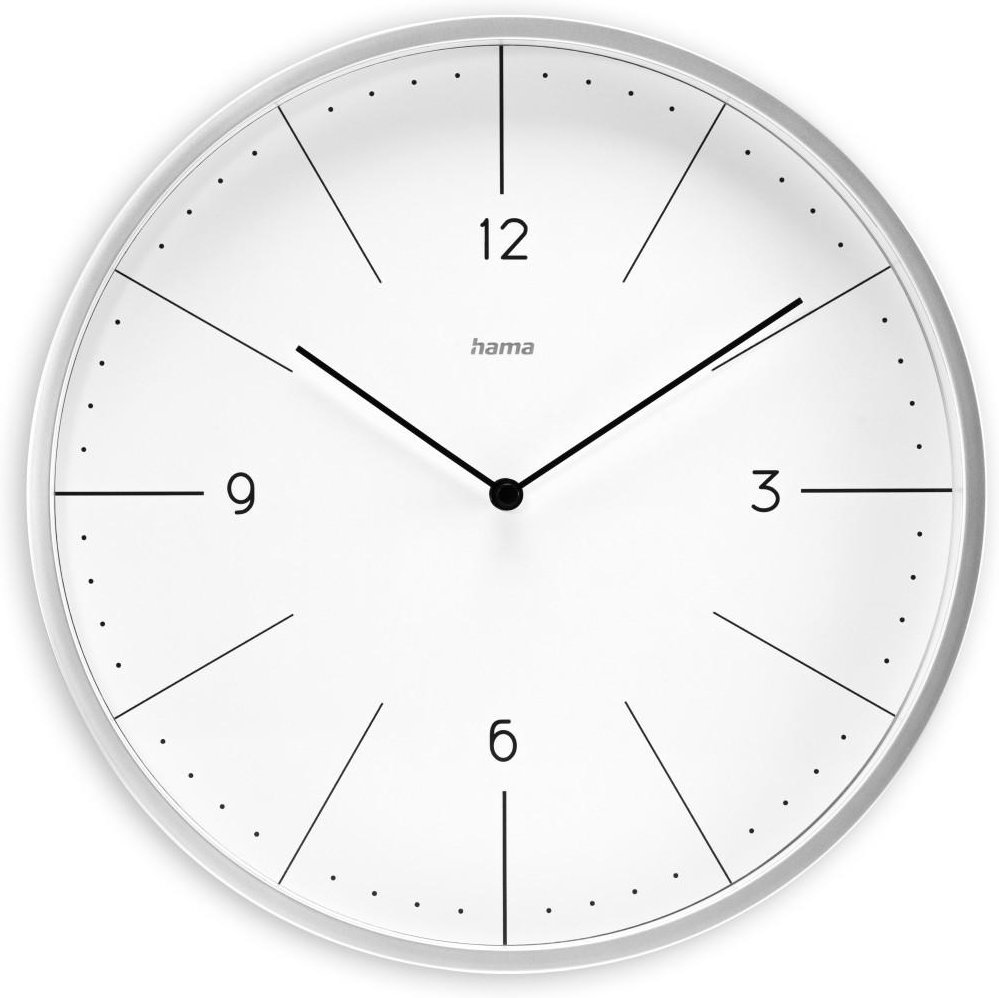 Wanduhr "Sardinien", Quarzuhr, ohne Ticken, analog, Ø 30 cm, Grau (00185884)