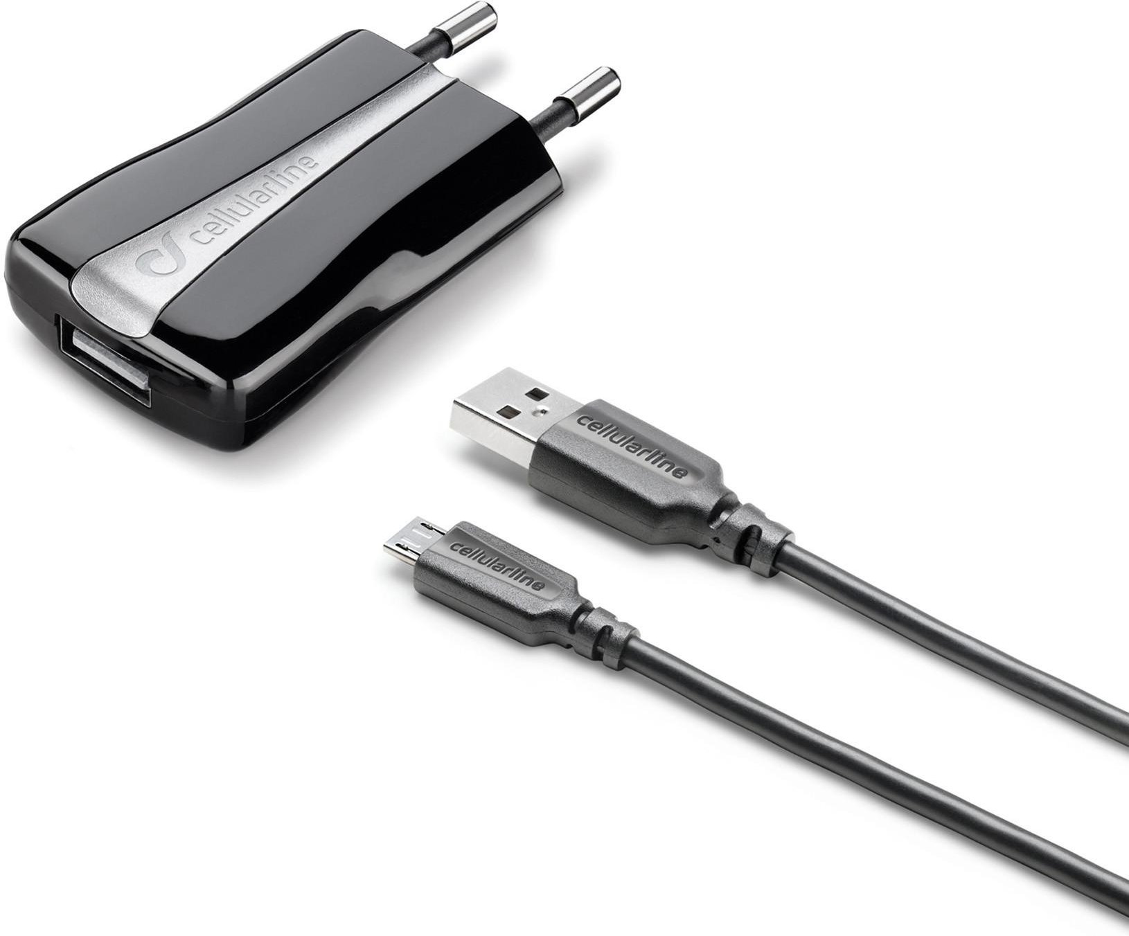 USB-Netzteil mit Kabel schwarz (60053)