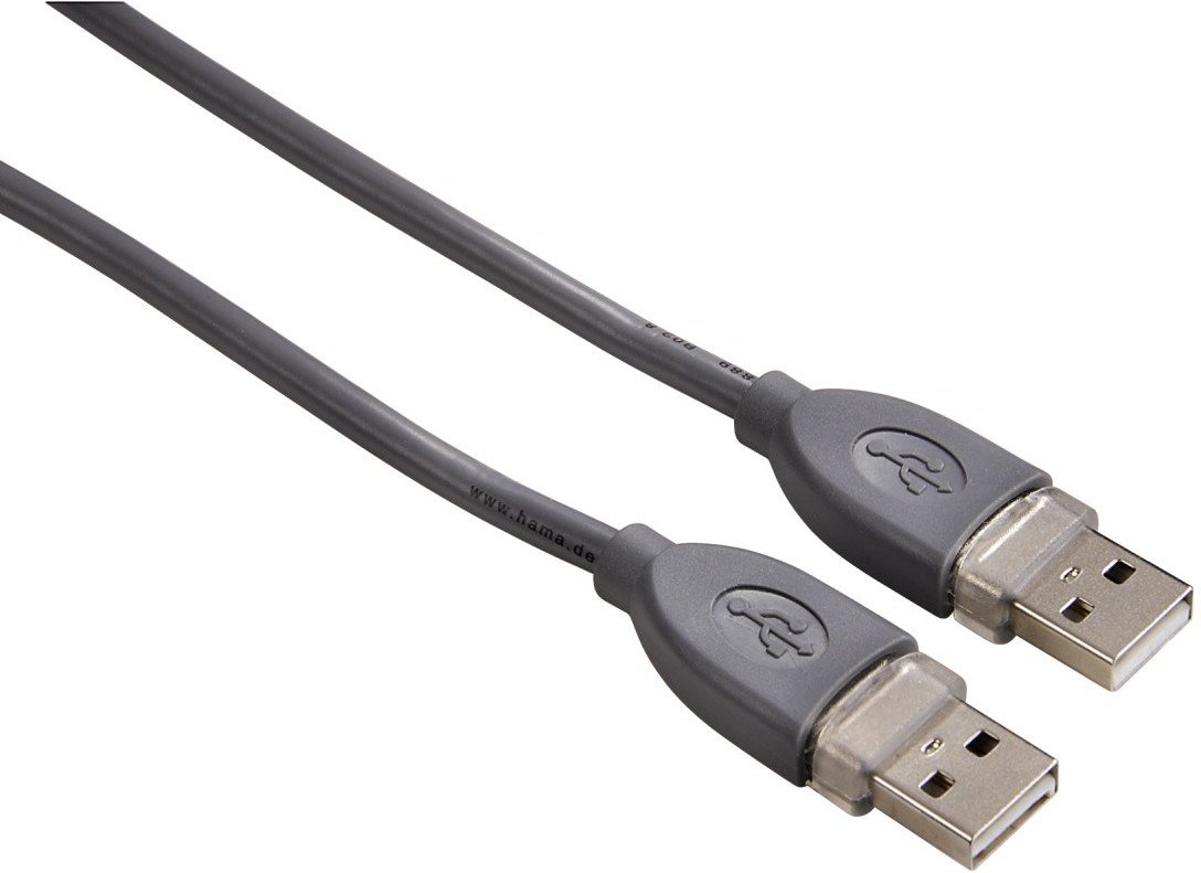 USB-2.0-Kabel (A-A), geschirmt, 1,80 m, Grau (00039664)