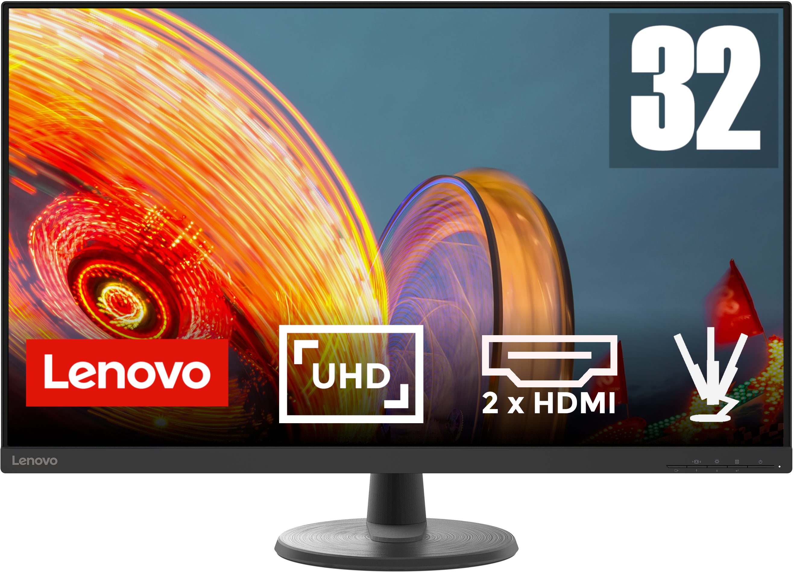 Monitor D32u-40, Schwarz, 31,5 Zoll, 4K-UHD, VA, 60 Hz, 4 ms