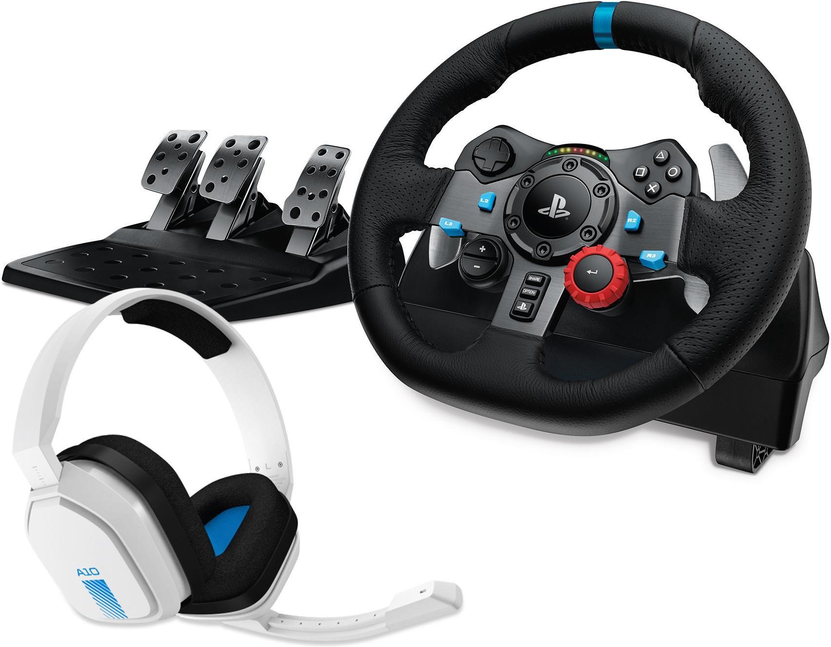 Bundle G29 Driving Force Racing Wheel + Logitech Astro A10 Playstation Schwarz Gaming-Headset