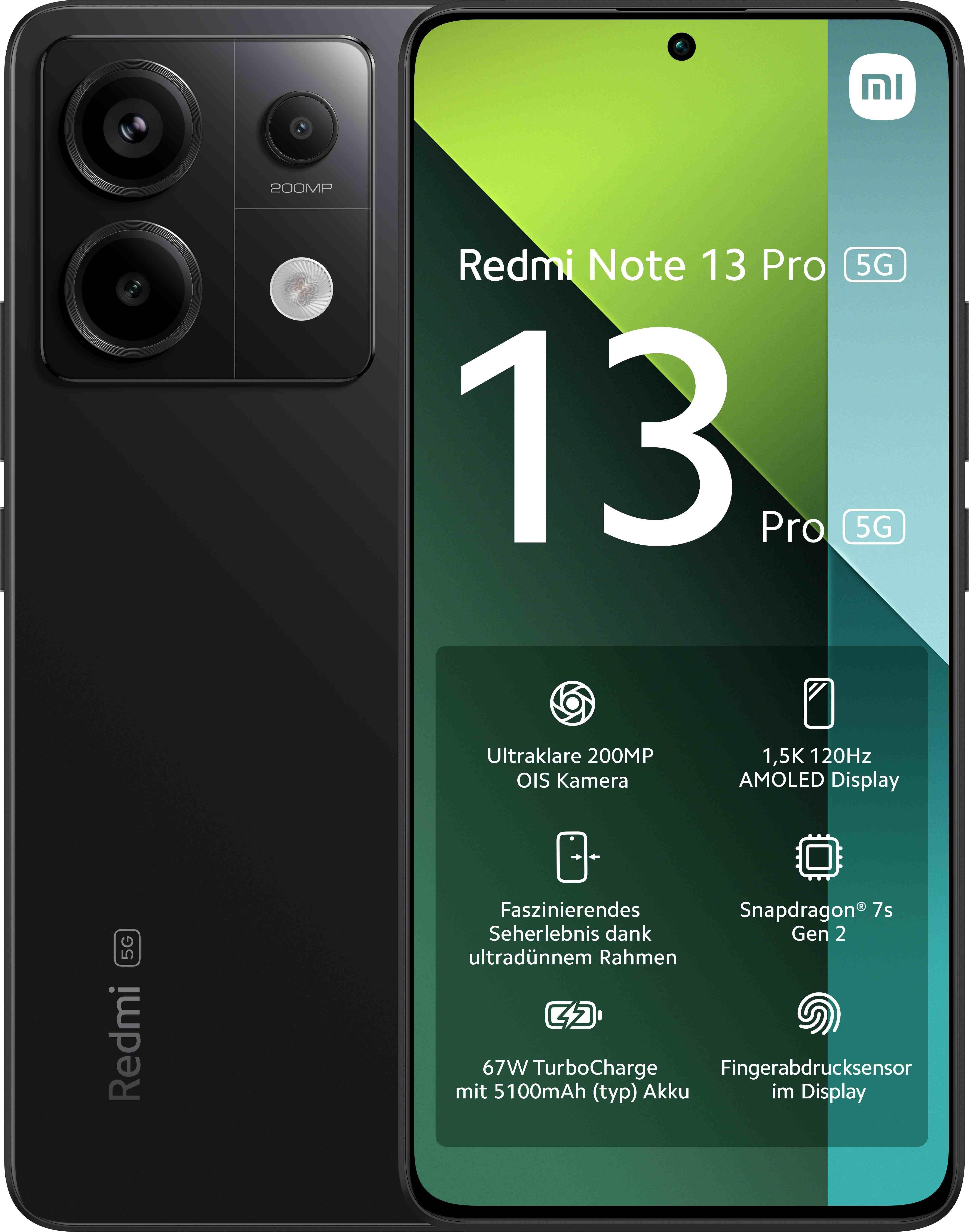 Redmi Note 13 Pro 5G 8GB + 512GB Midnight Black Smartphone