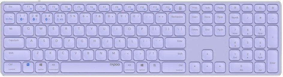 Kabellose Multi-Mode-Tastatur "E9800M", Lila, QWERTZ (00220285)