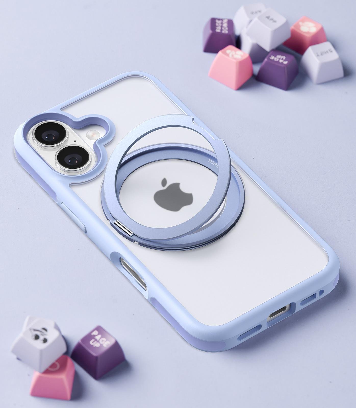 Ostand R Fusion Series für iPhone 16 Light Blue Handyhülle