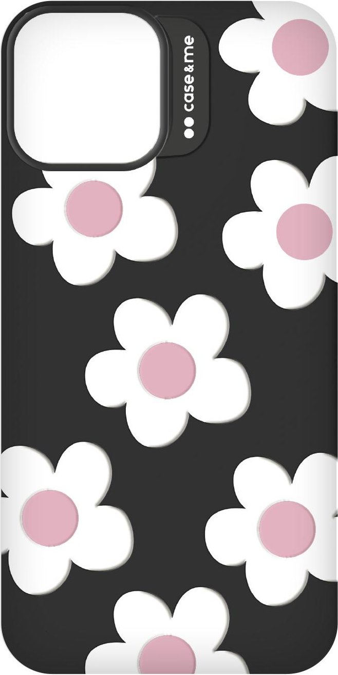 Cover Jelly für iPhone 15 mit geprägtem Muster Weiße Blumen