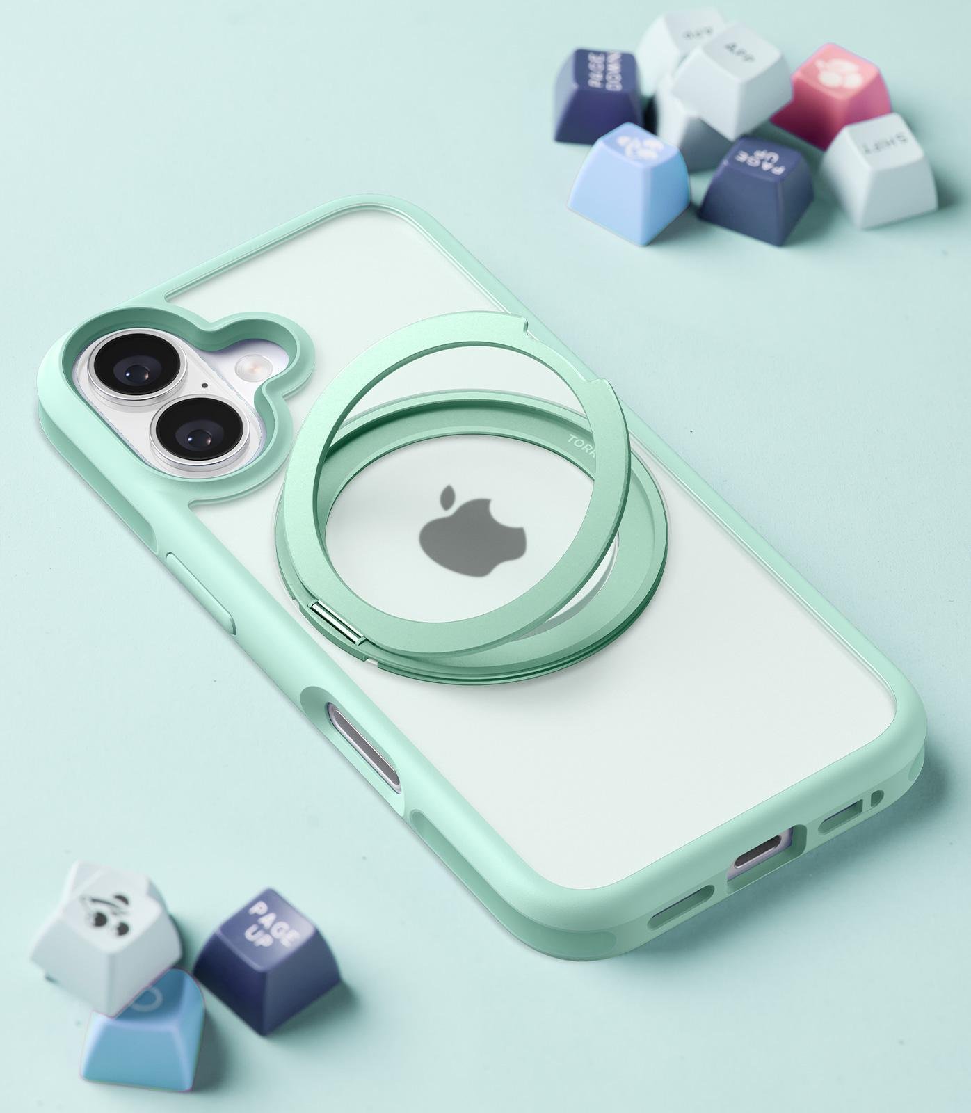 Ostand R Fusion Series für iPhone 16 Light Green Handyhülle