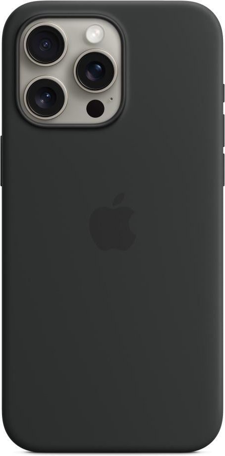 iPhone 15 Pro Max Silikon Case mit MagSafe - Schwarz