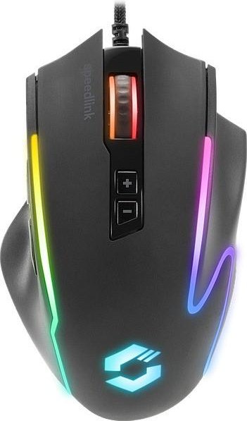 DECUS NX RGB Gaming Maus, schwarz gummiert