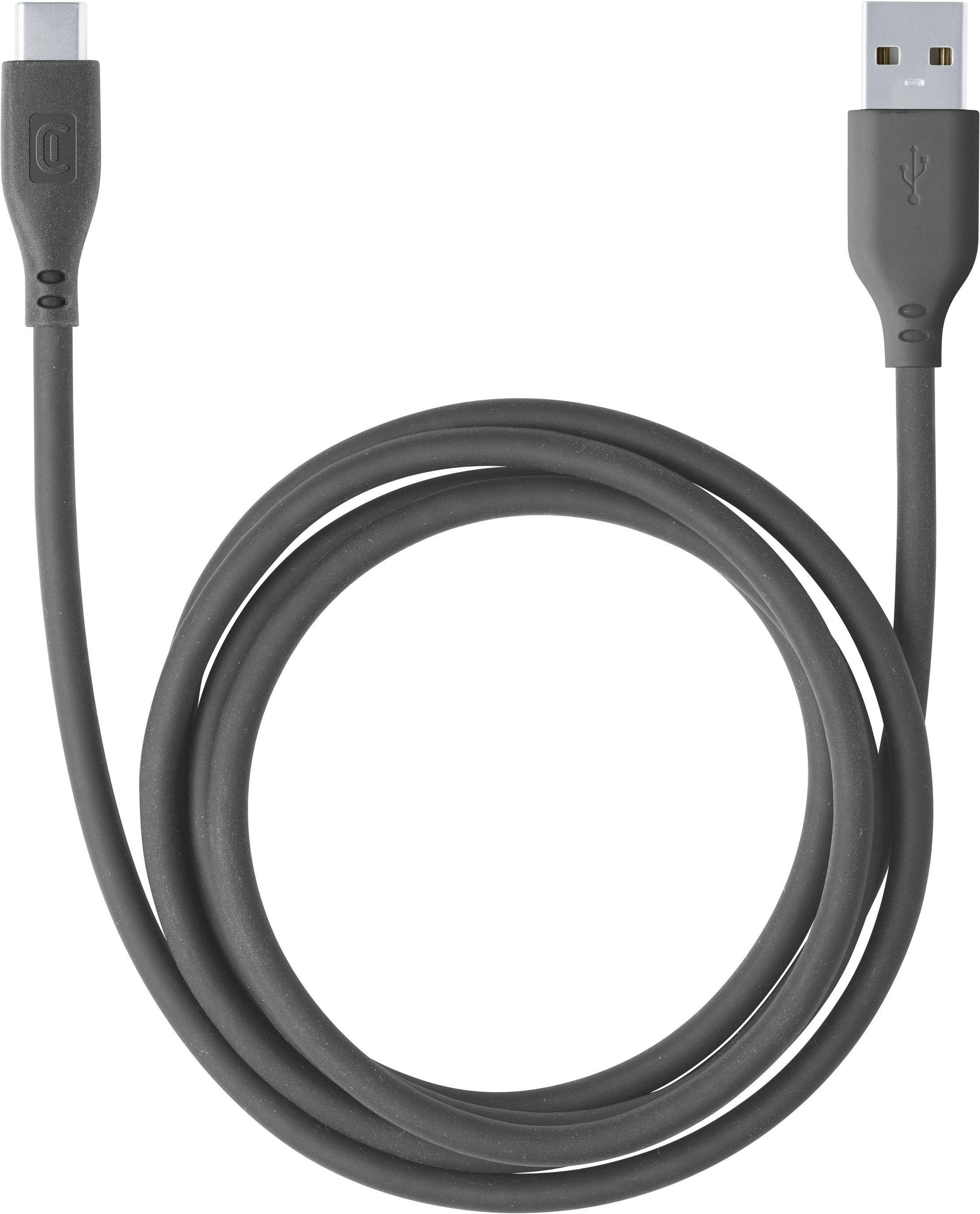 Soft Data Cable USB-A/ Typ-C 1,2m Black (60193)