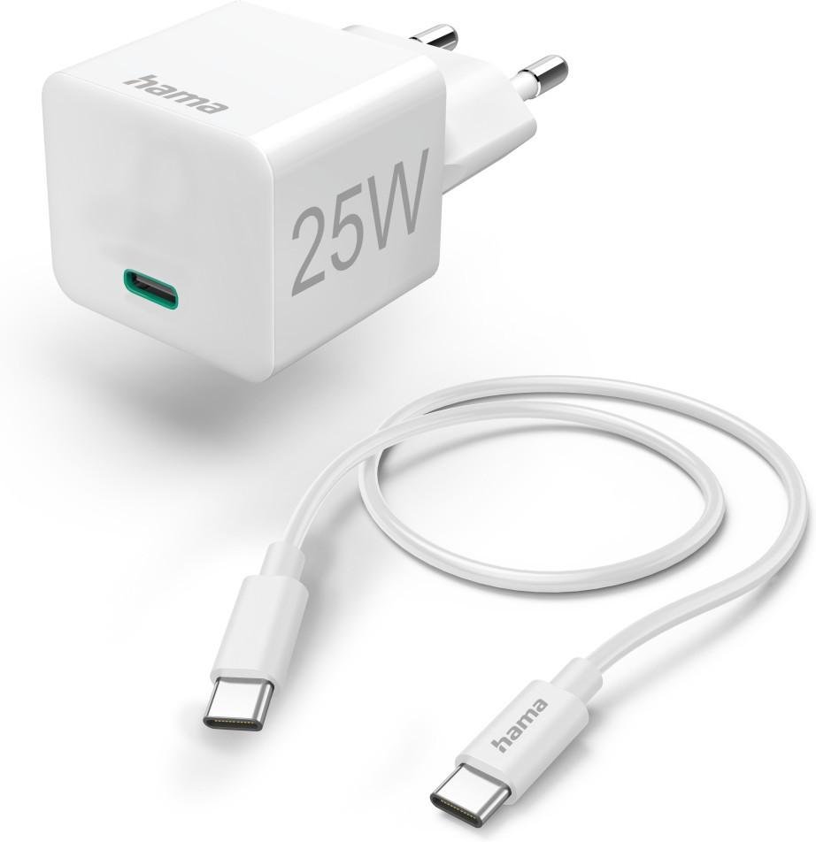 Schnellladegerät mit Ladekabel USB-C, Mini-Ladegerät, PD, 25 W, 1,5 m, WS (00201624)