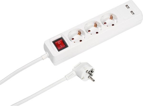 3-fach Steckdosenleiste mit Schalter (39613)