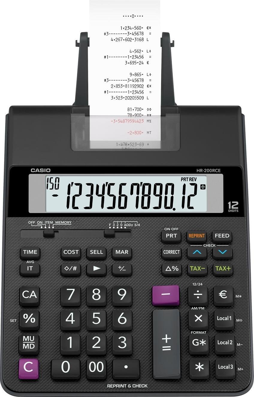 HR-200RCE Desktop Druckrechner schwarz