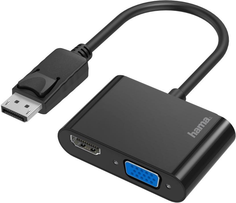 Video-Adapter, 2in1, DisplayPort-Stecker - VGA & HDMI™-Buchse, Ultra-HD 4K (00200334)