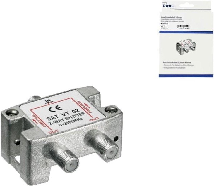 Verteiler SAT für Satelliten-Anlagen, 2-fach, Box 5-2500 MHz
