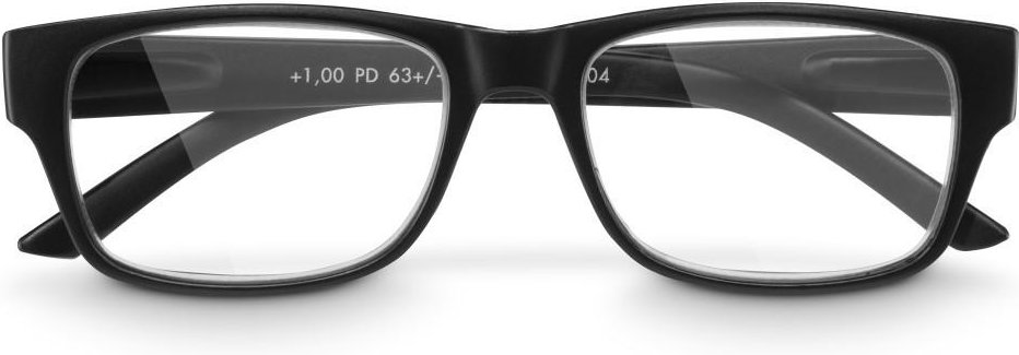 Lesehilfe, recycelter Kunststoff, Schwarz Matt, +1,5 dtp (00096219)