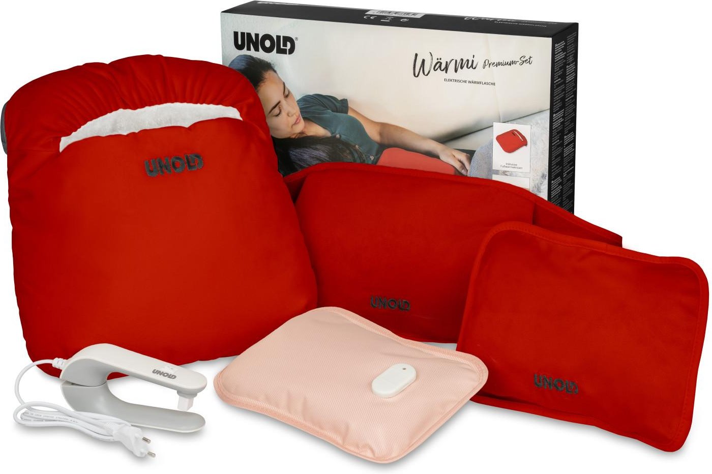 Wärmi Premium Set 86023 Rot elektrische Wärmflasche