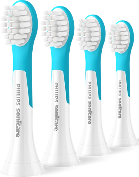 HX6034/90 Sonicare For Kids, 4er-Pack, Weiß/Aqua Aufsteckbürsten