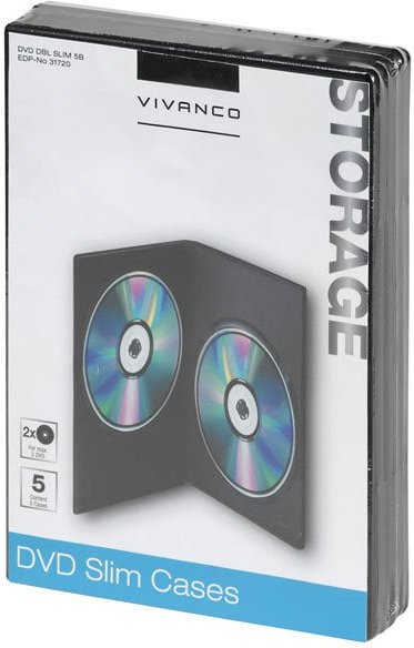 DVD DOUBLE Slim Case, 5er Pack (31720)