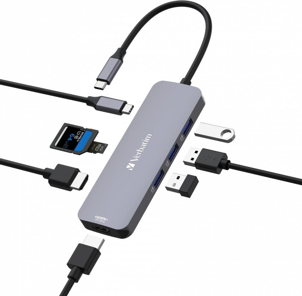 Thumbnail - USB-C Pro Multiport Hub CMH-08: 8 Anschlüsse