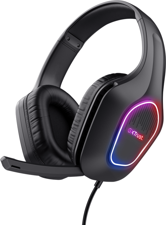 GXT 416 Zirox Leichtes LED-Gaming-Headset, Schwarz