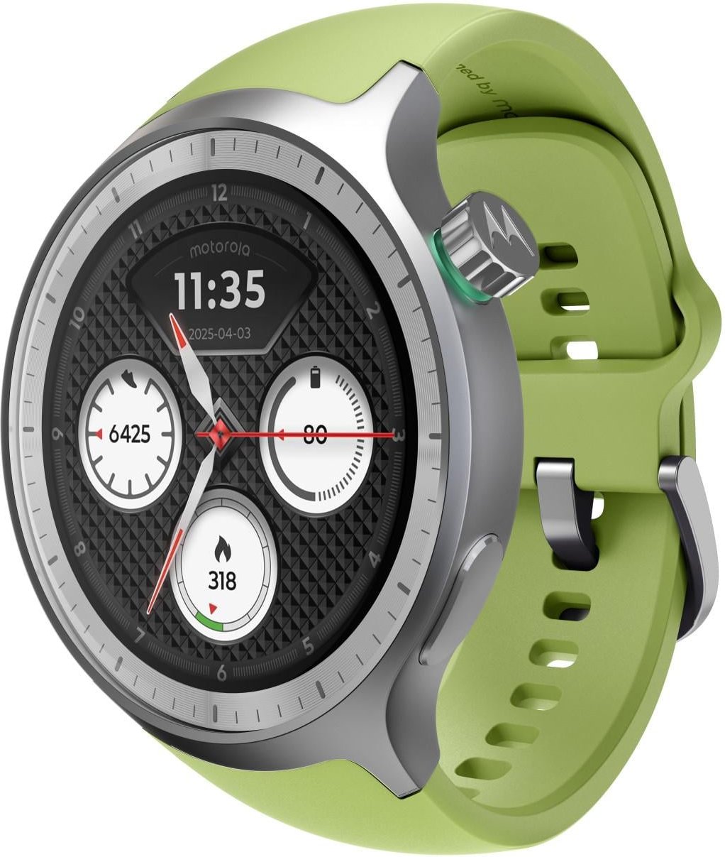 Watch Premium Silver Stainless Steel inkl. PANTONE® Herbal Garden-Silikon-band Smartwatch