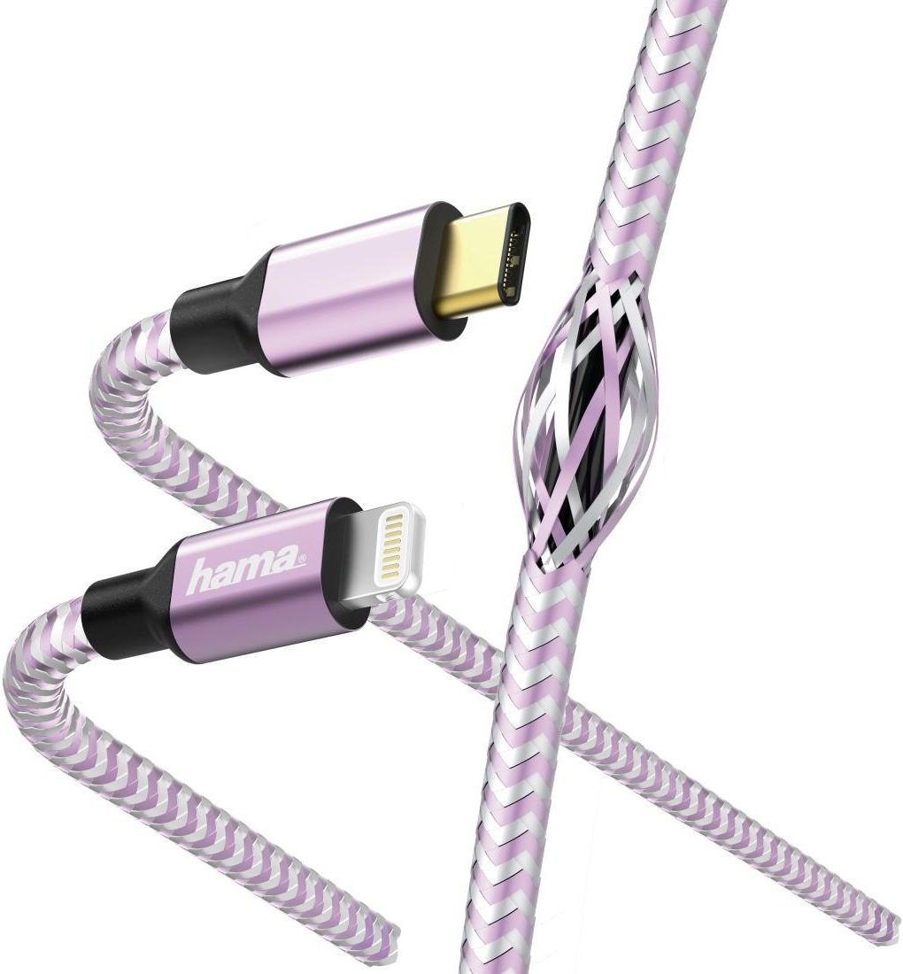 Schnelllade-/Datenkabel "Reflective", USB-C - Lightning, 1,5 m, Lavendel (00187201)