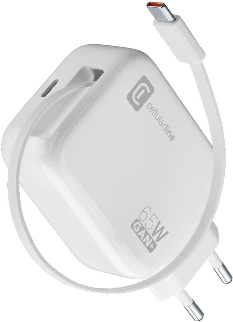 USB Typ-C Travel Charger Roller 65W White (61288) Schnellladegerät (USB-C)