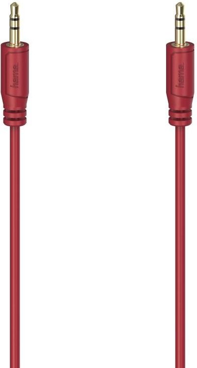 Audio-Kabel "Flexi-Slim", 3,5-mm-Klinken-Stecker, vergold, Rot, 0,75 m (00200727)