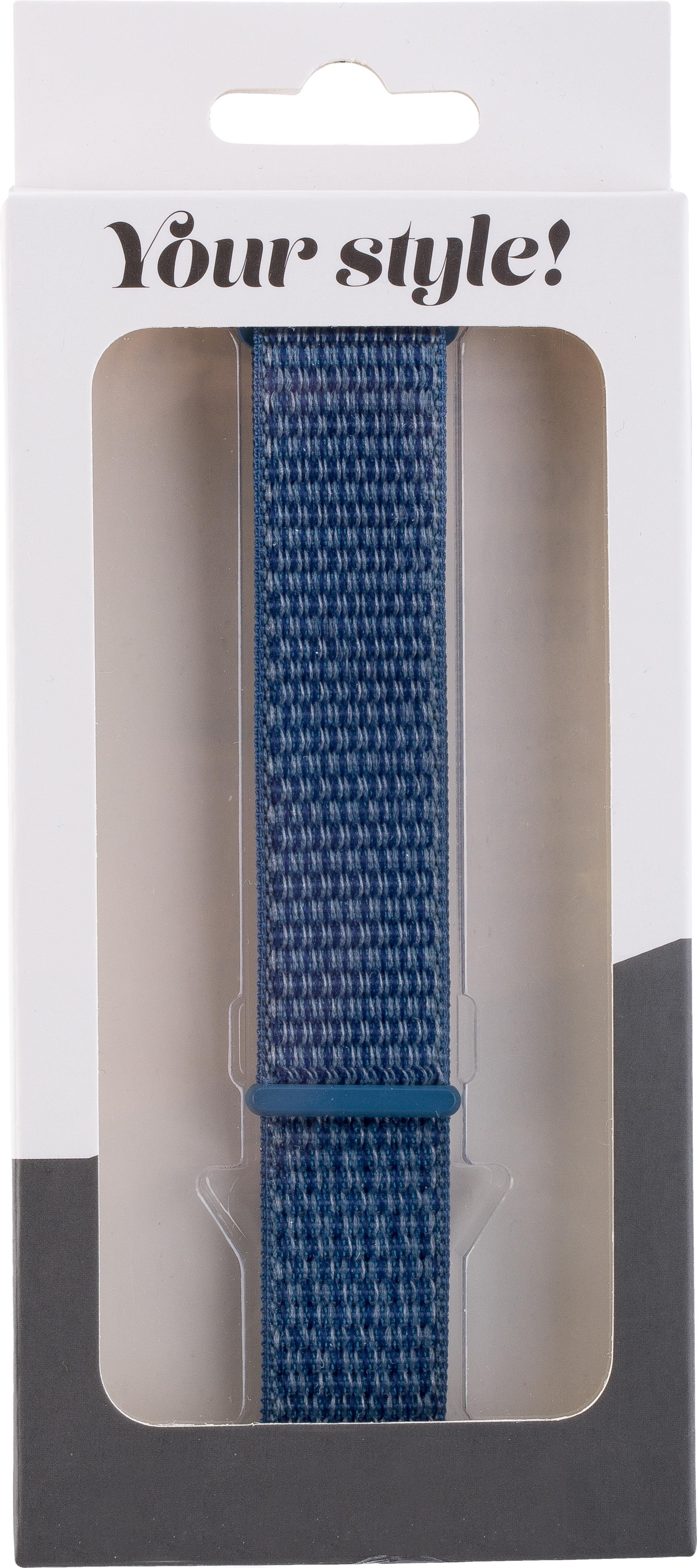 Watch Band für Apple Watch Ultra 49mm, Watch 45/44mm (Series 4-11), Nylon Blue (18054)