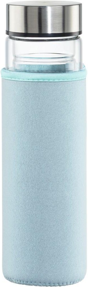 Glasflasche, 450 ml, mit Schutzhülle, Einsatz, für Kohlensäure u. heiß/kalt (00181598)