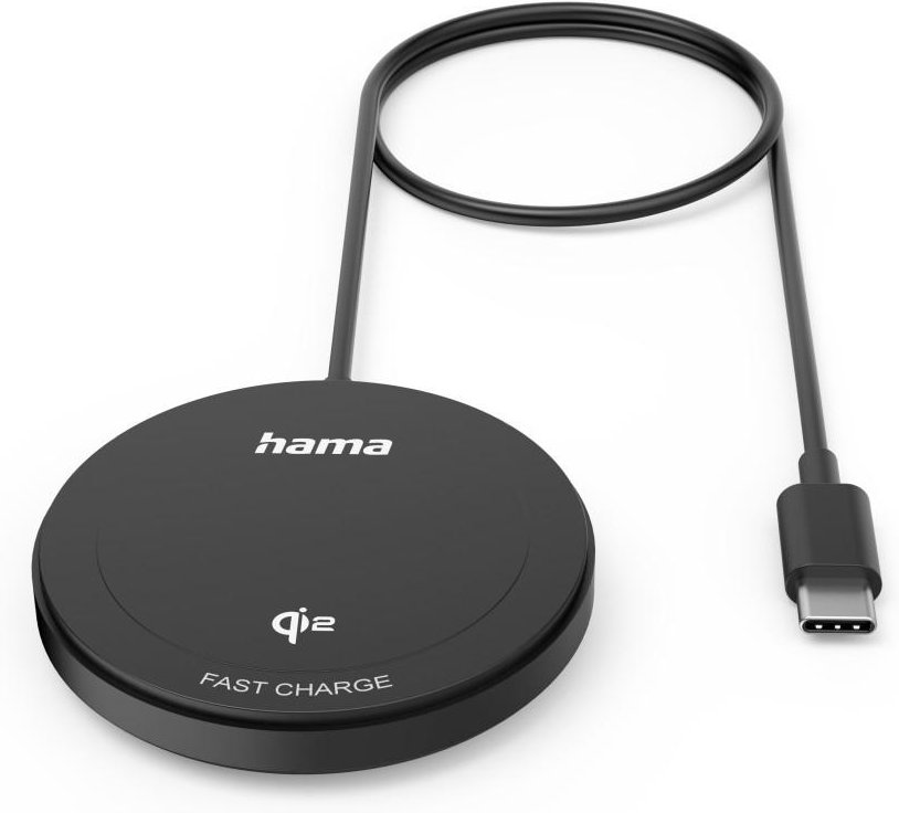 Kabelloses Qi2-Ladegerät, induktives Ladepad, Schnellladen, 15 W, Schwarz (00201725)