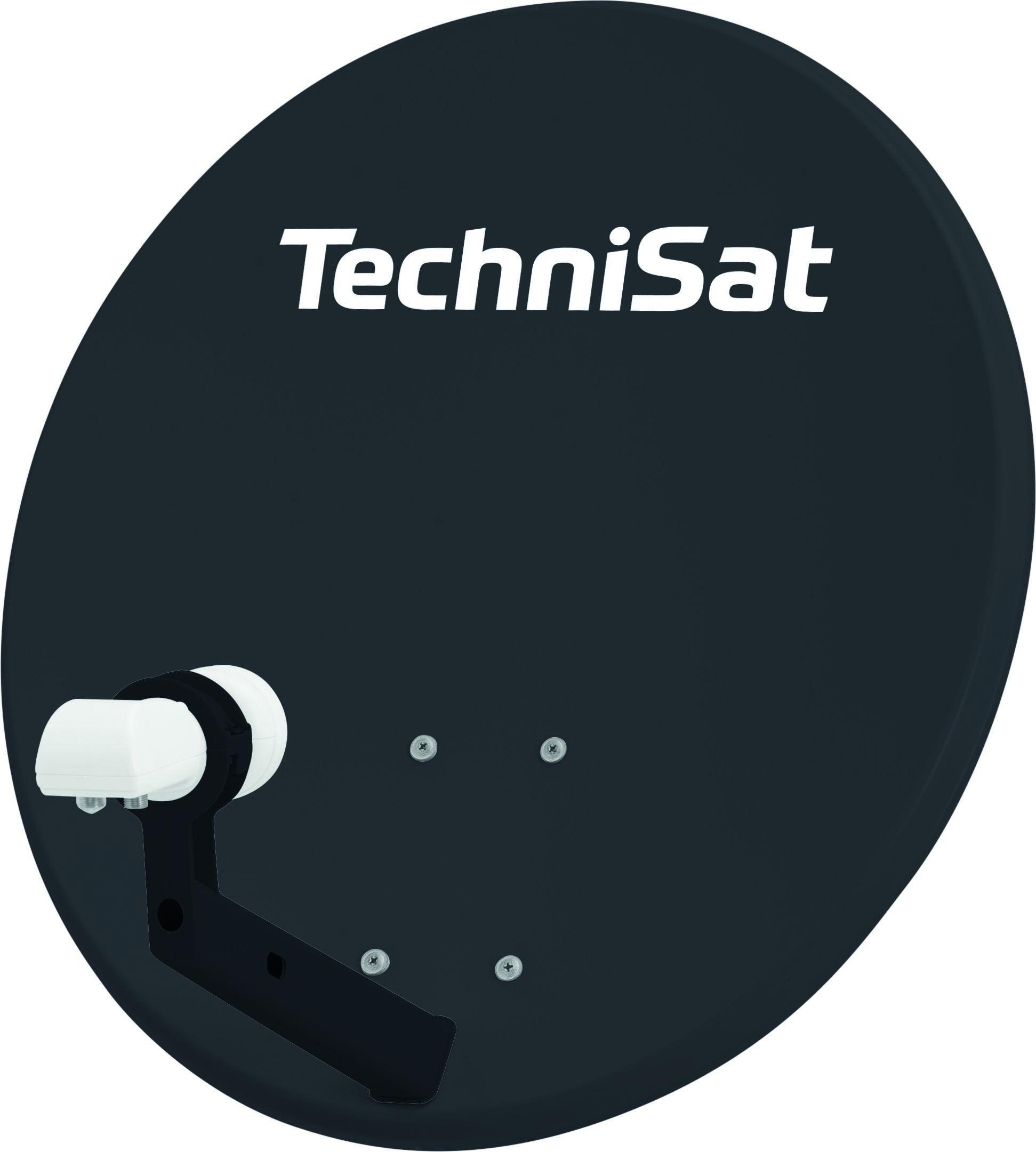 TECHNITENNE 60 anthrazit Satellitenschüssel 60 cm mit Twin LNB
