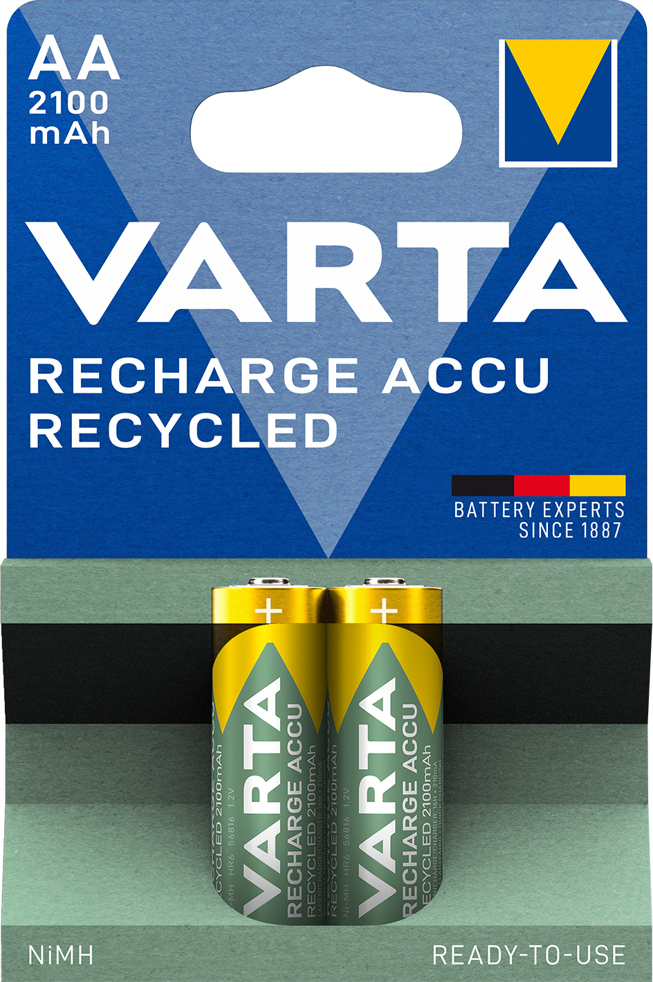 RECHARGE ACCU Recycled AA, 2er Blister Akku