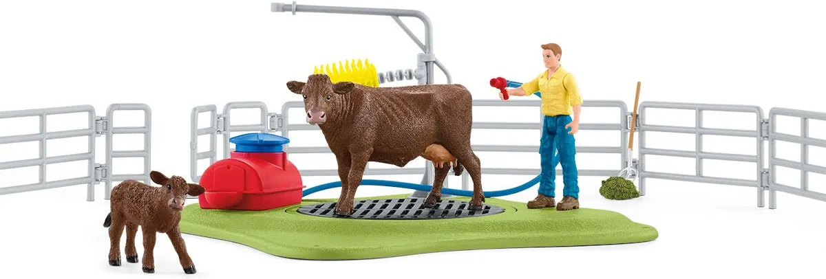 Kuh Waschstation Spielfiguren-Set
