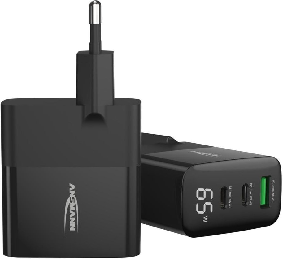 Home Charger mit Display HC365PD 65W, USB-C, USB-A