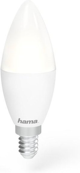 WLAN-LED-Lampe, E14, 5,5W, dimmbar, Kerze, für Sprach-/App-Steuerung, Weiß (00176602)