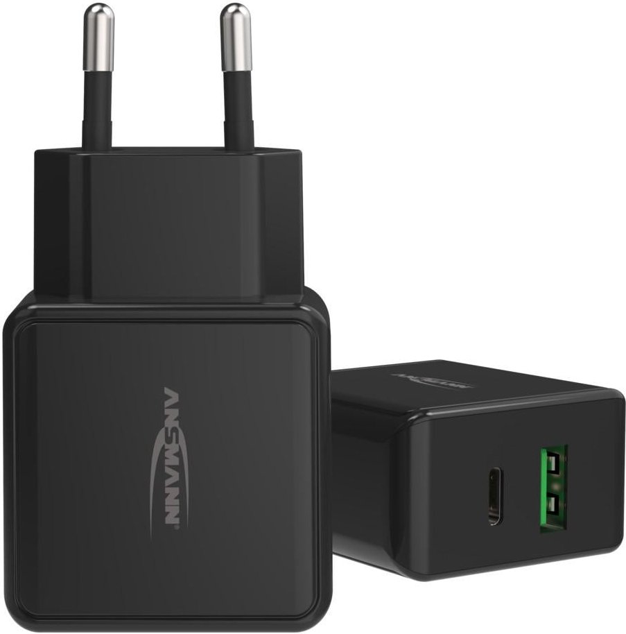 Home Charger HC218PD schwarz / 3 A / 20 W / 2 Port