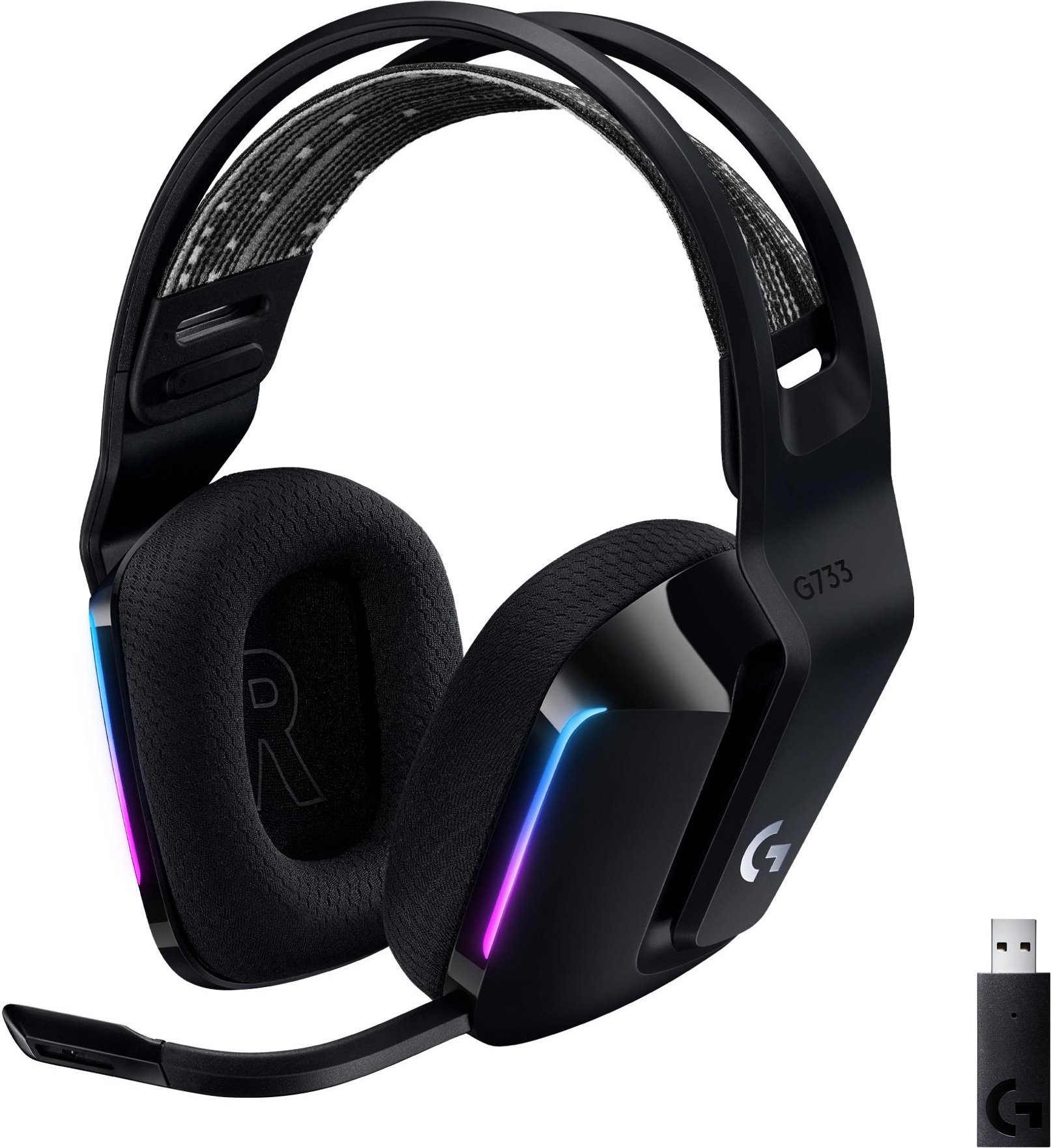 G733 Kabelloses LIGHTSPEED RGB Gaming-Headset, schwarz