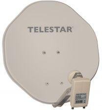 AluRapid 45 beige Satellitenschüssel 45 cm mit Twin LNB