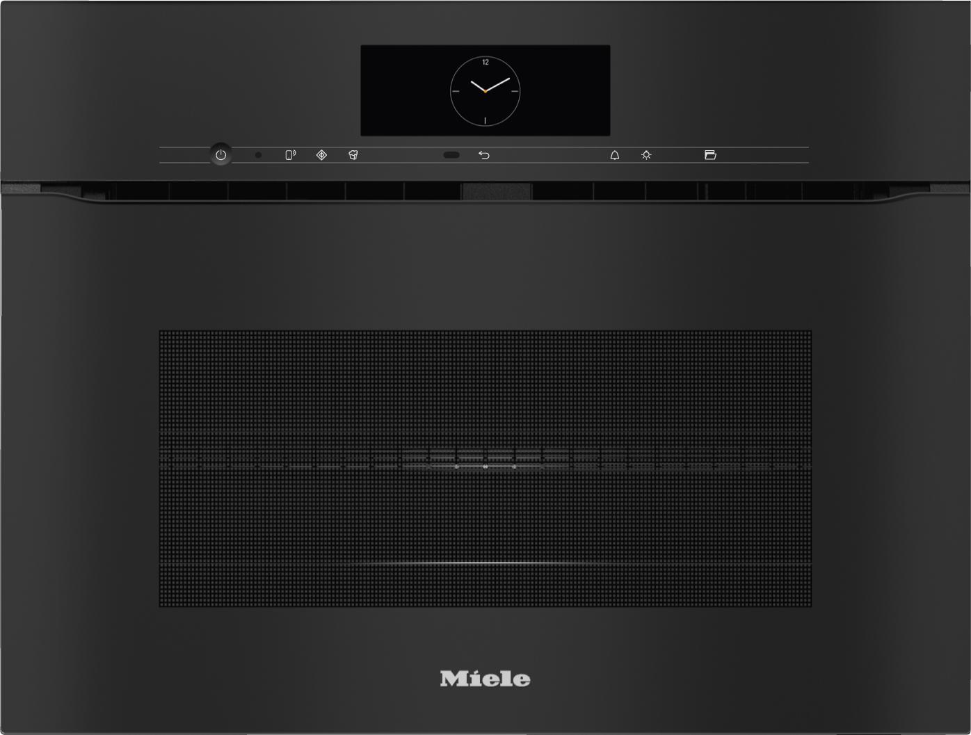 H 7840 BMX griffloser Kompakt-Backofen mit Mikrowelle Obsidianschwarz