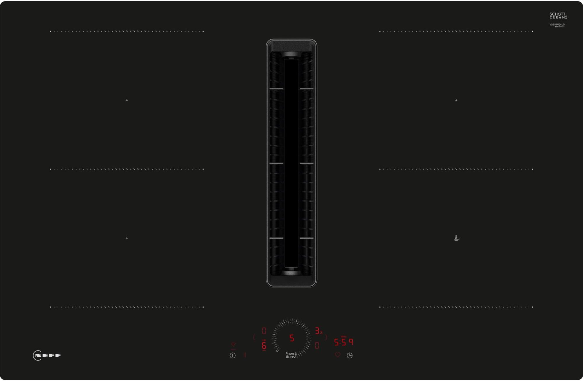 V58NHQGA7 Induktionskochfeld mit Dunstabzug