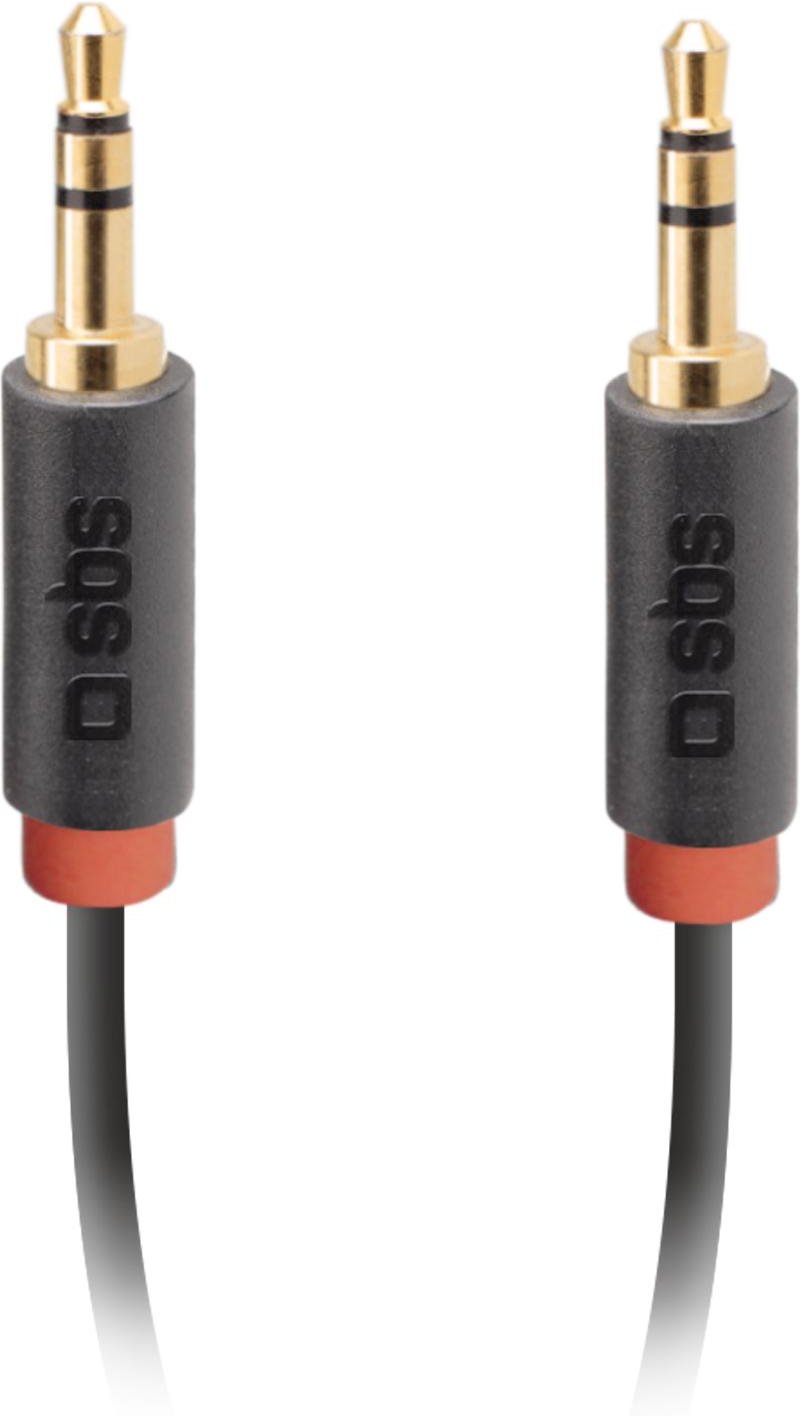 3,5 mm Audio/Stereo-Klinkenstecker für Handys und Smartphones, 1,5m, Schwarz